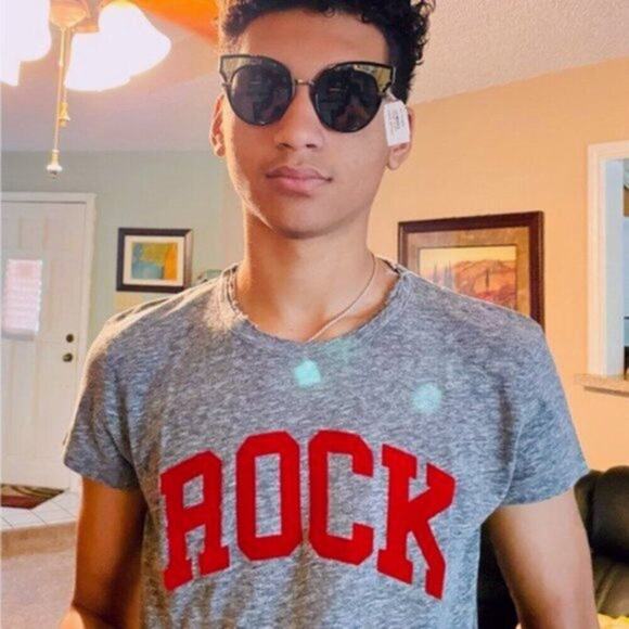 Zadig & Voltaire Flocked Rock Detail Tee Gray M - Picture 8 of 13